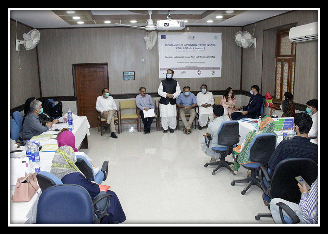 05 days training workshop at the Nutrition Stabilization Centre at LUMHS Jamshoro